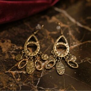 Elegant Gold Dangle Earrings